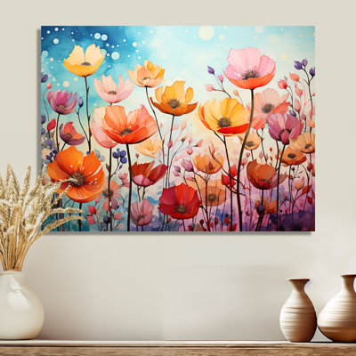 Champ d'été coquelicots en fleurs - coquelicot, art mural du salon