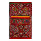 Red Vintage Flatweave Wool Turkish Kilim - 6'7"" x 11'6""