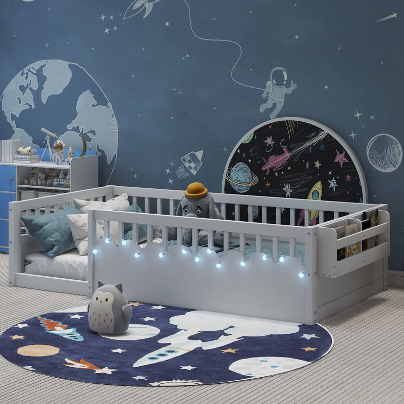 Structure de lit Montessori, Lit simple, Blanc