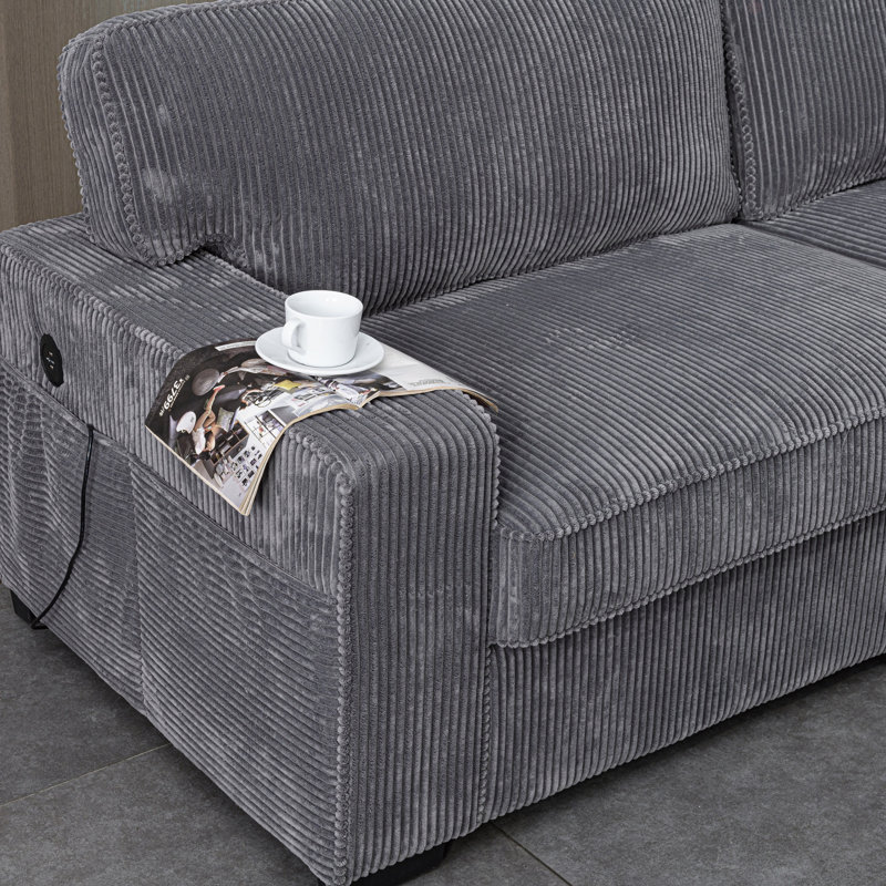 Causeuse moderne pour salon, chambre à coucher, Gris