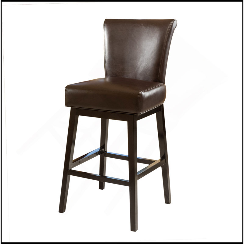 30.25'' High Swivel Bar Stool,Brown