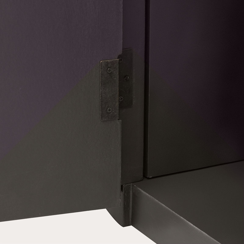 Armoire de rangement à portes verticales à rayures verticales avec poignées en métal, réglable, idéale pour le bureau, le vestibule et le salon