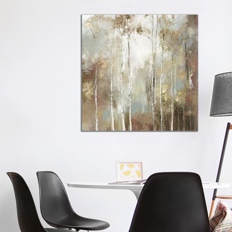 Fine Birch I by Allison Pearce - Painting on Canvas, 45.72 cm H x 45.72 cm W x 3.175 cm D, No Frame