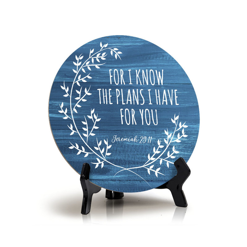 Enseigne de table «For I Know the plans I Have for You»