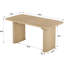 Table de salle à manger 62 "rectangulaire pour 6 à 8 personnes, table de cuisine en bois avec base à double piédestal, table de salle à manger robuste pour la salle à manger, la cuisine et le salon-1855712369