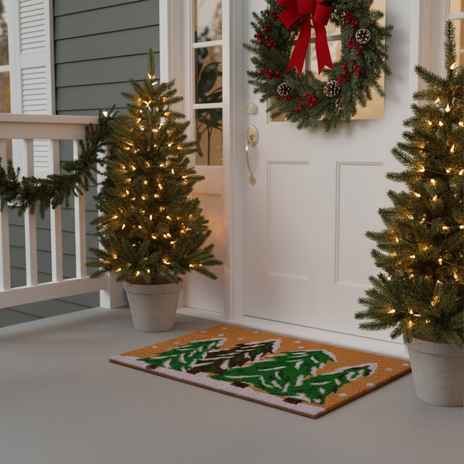 Apex Non-Slip Christmas Outdoor Doormat, 2' x 3'