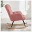 Fauteuil oscillant capitonné en tissu pour le salon, fauteuil de chambre de bébé rembourré rose-609538196