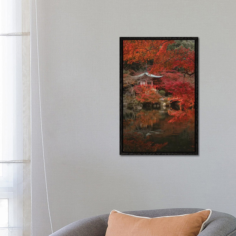 Autumn In Japan XXX by Daisuke Uematsu - Print on Canvas, 66.04cm H x 45.72cm W x 3.81cm D, Black Framed