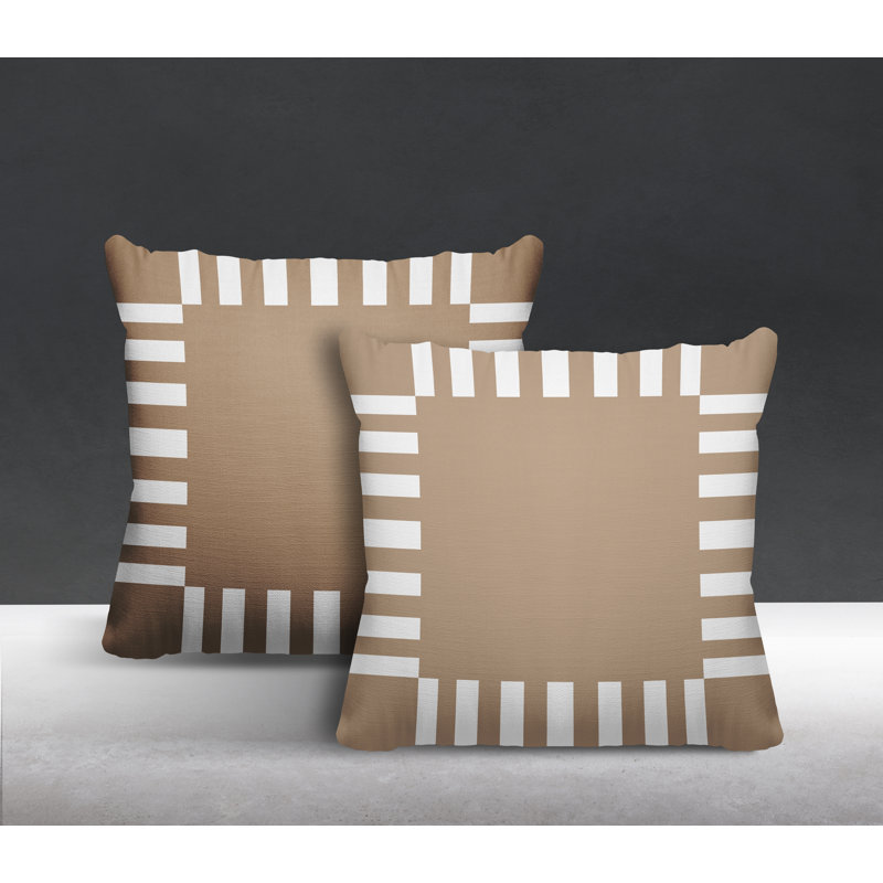  Coussin intérieur / extérieur, Beige, L 15 po x H 15 po