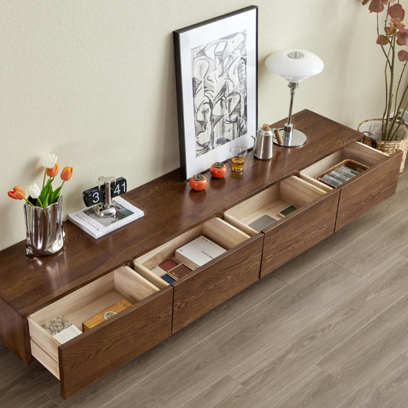 Meuble télé Modern, Noyer, H 15,75 po x L 94,49 po x l 15,75 po