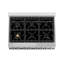 36" 4.6 cu. ft. Freestanding Dual Fuel with Griddle