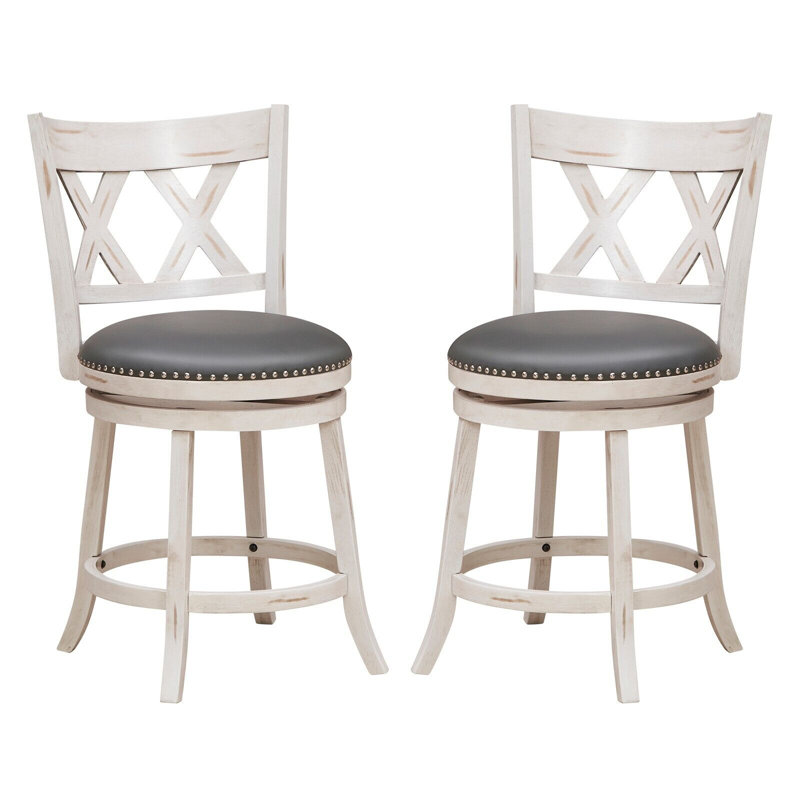 Desdemona Swivel Upholstered Counter Stool
