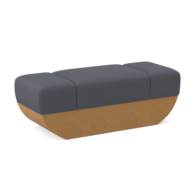 Ark Upholstered Bench, Elise Harbor 100% Polyester, Amber