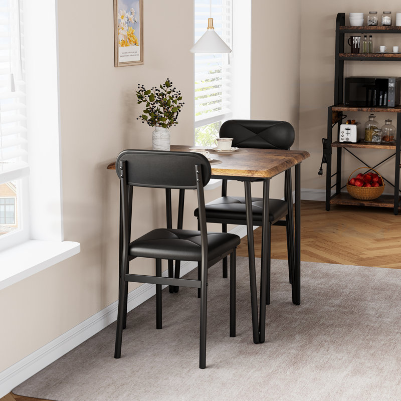 2 -Person Dining Set, Brown, Brown, Brown, Brown