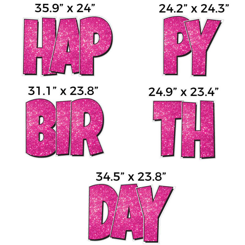 Weather Resistant and UV Resistant Plastic Birthday Decoration