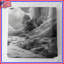 Monochrome Rocky Landscape Quilted Bedspread All Sizes-126343401