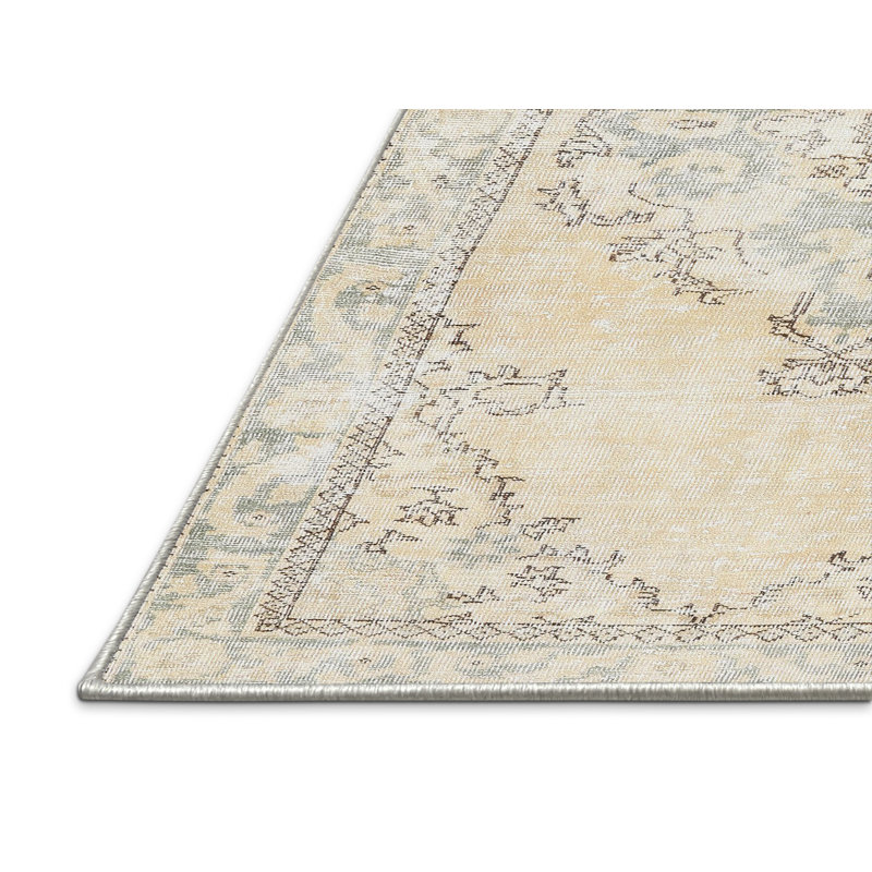 Tapis oriental crème / gris / brun, Rectangle 5 pi x 7 pi