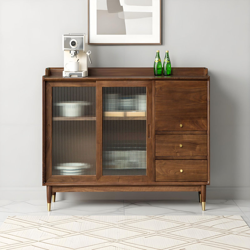 Buffet simple et moderne avec rangement rétro, H 39,37 po x l 62,99 po x P 15,74 po
