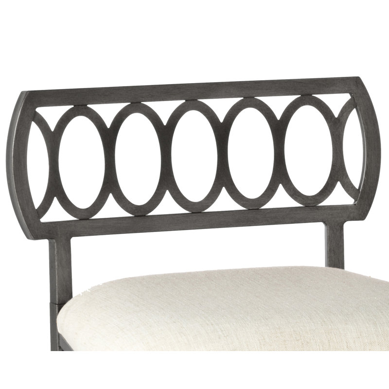 Marlen Metal Vanity Stool, Pewter