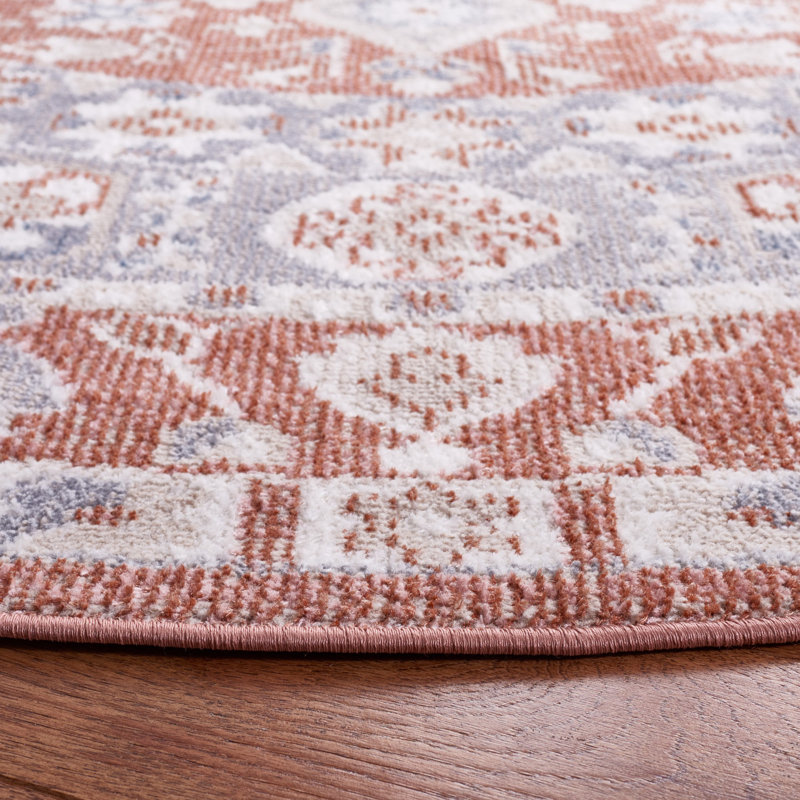 Tapis oriental lavable à la machine Blair, Rond 6 pi 7 po