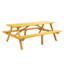 Table de pique-nique en bois pour 8 personnes, table de camping pour l'extérieur avec 2 sièges, jardin, bricolage avec 2 bancs intégrés, capacité de 2220 lb