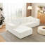 Canapé Cloud, méridienne en L, chenille innovante, siège profond, canapé modulaire à cinq coussins, chenille blanche modulaire, sans assemblage, facile à restaurer, compression à vide-483816169-483816175