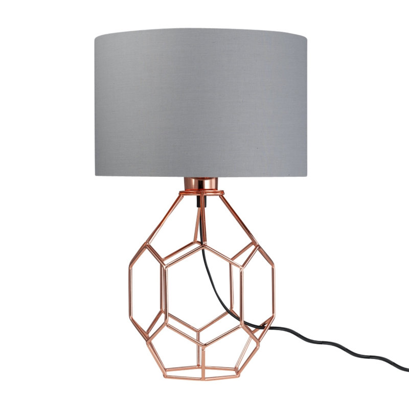 Gatson Metal Table Lamp, Grey