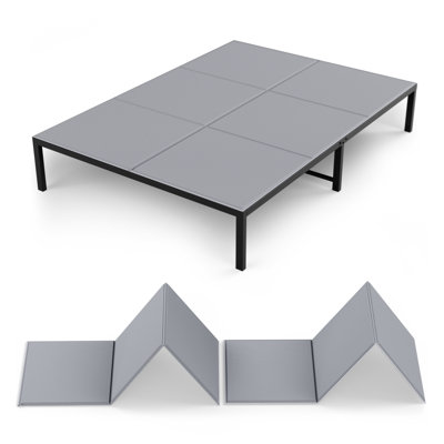 0.4'' Bunkie Board Full 54X75'' For Bedroom Breathable & Moisture Resistant Foldable Bed Support Panels For Bed Frame Heavy Duty Low Profile Bed Support Board Full Box Spring Supplement Noise Minimizing