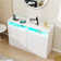 6-Drawer Double Dresser With USB Charging Station & LED Lighting - Modern Wood Storage Cabinet With Open Shelves.