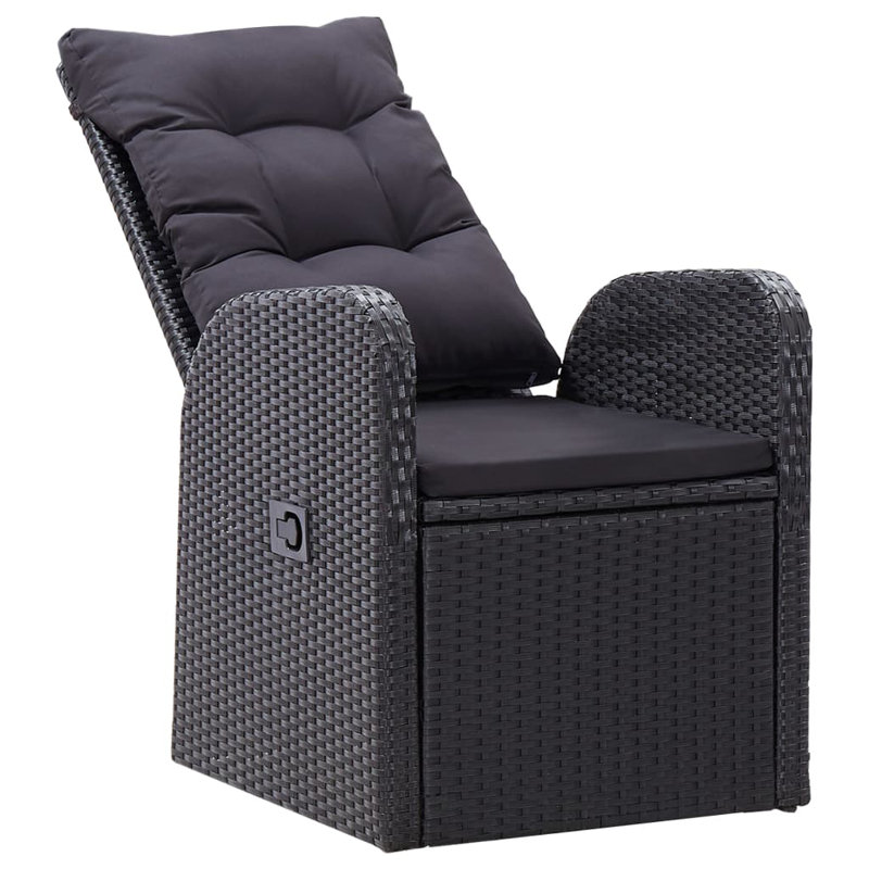 Ensemble de salle à manger rectangulaire 55,1 po pour 4 personnes, Noir, Noir