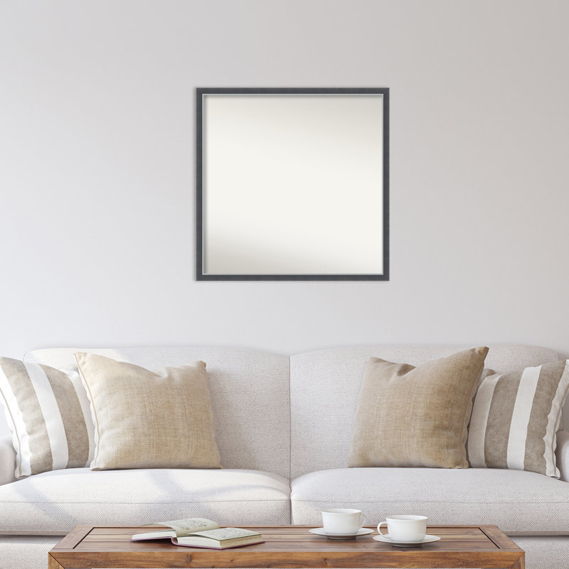 Miroir d'appoint mural en plastique mat, 28 po x 28 po