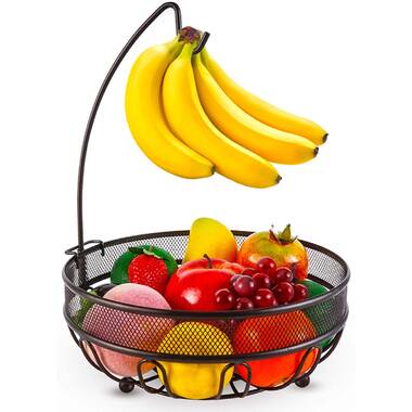 Red Barrel Studio® Large-Sized Fruit Bowl Tree Basket with Banana