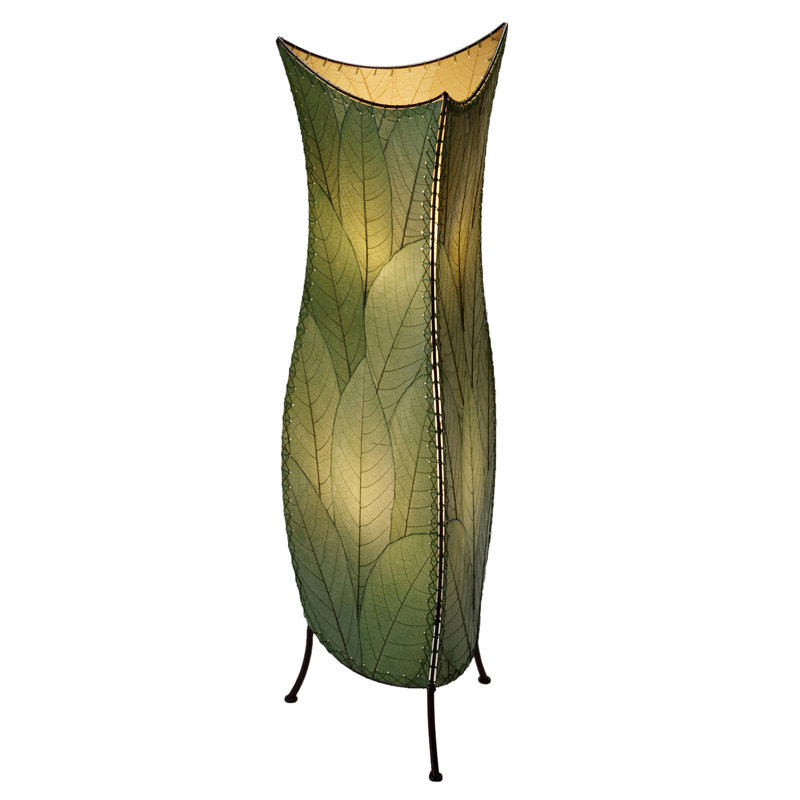 Conrado 36'' Black Novelty Floor Lamp, Green