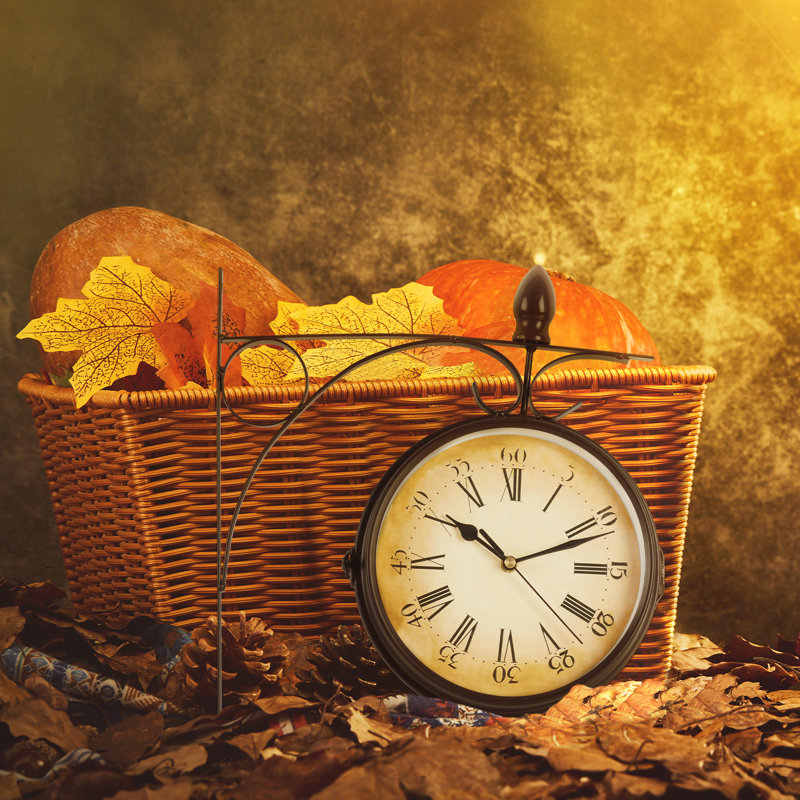 Hamil Metal Wall Clock, 31cm H x 29cm W x 8.2cm D