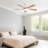 52 Inch Modern Led Ceiling Fan With 3 Color Dimmable 5 ABS Blades Remote Control Reversible DC Motor For Bedroom-98567116-98567115