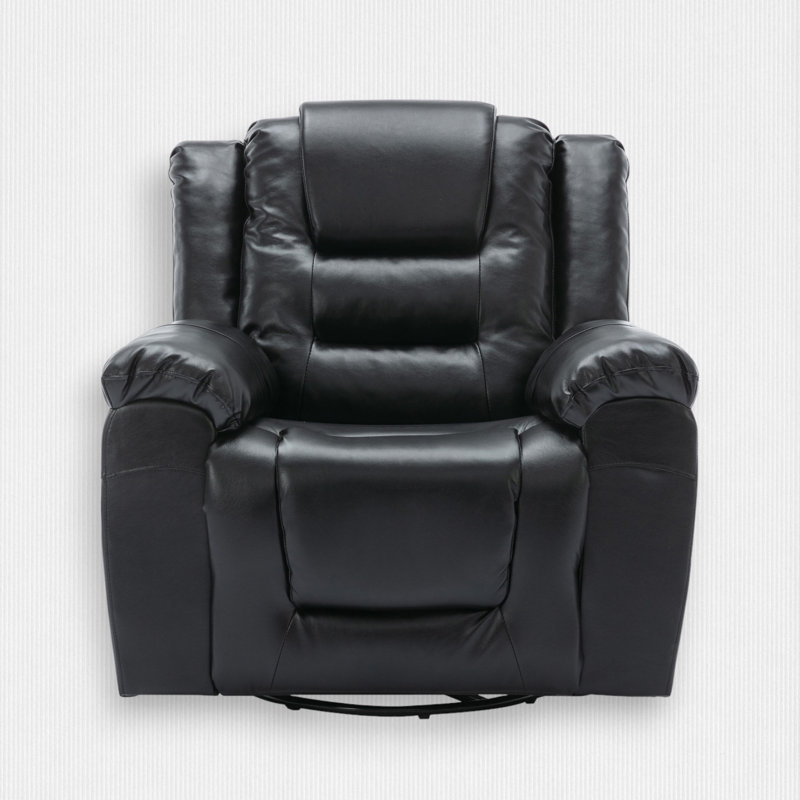 Dreauna Faux Leather Home Theater Seat, Black
