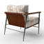 Chaise d'appoint florale - Fauteuil beige avec pétales de sable-223905252