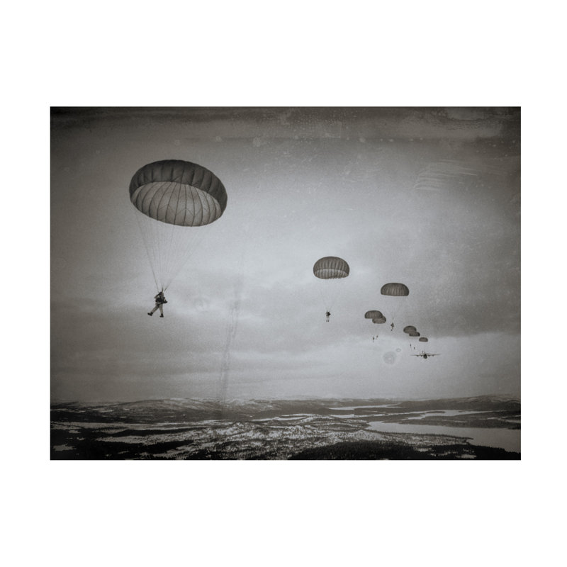 Art sur toile, «Bachelo 4» dans l'air, H 14 po x l 19 po