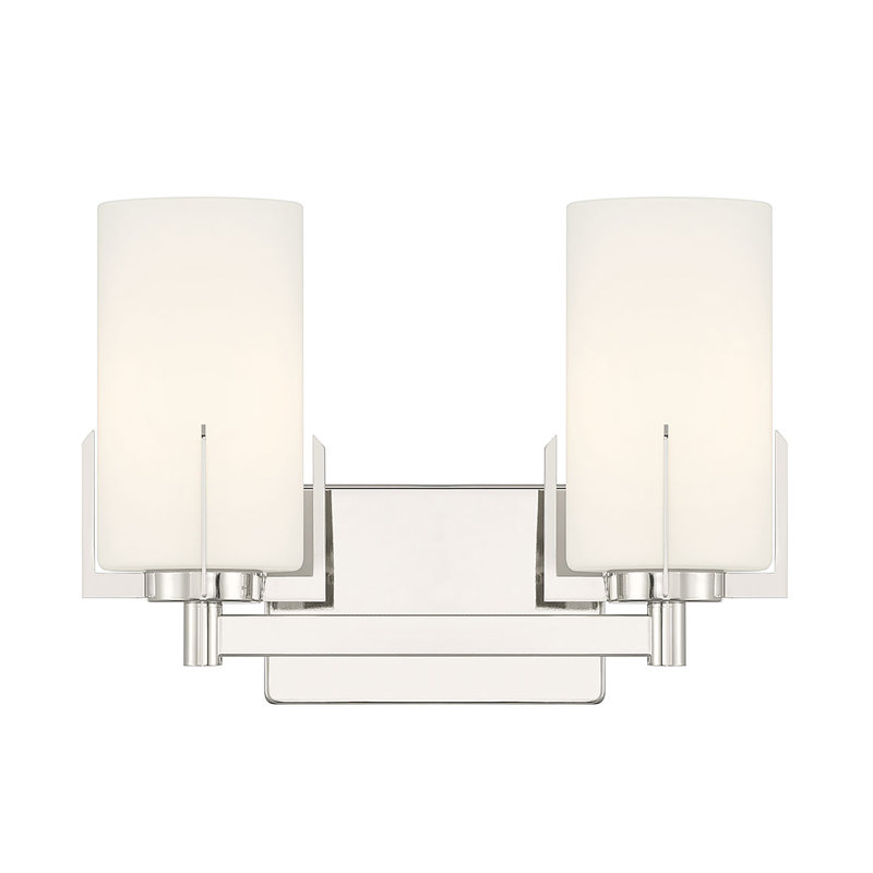 Meuble-lavabo 2 lumières Alylah, Nickel, Deux lumières, H 9,5 po x l 13,25 po x P 7 po