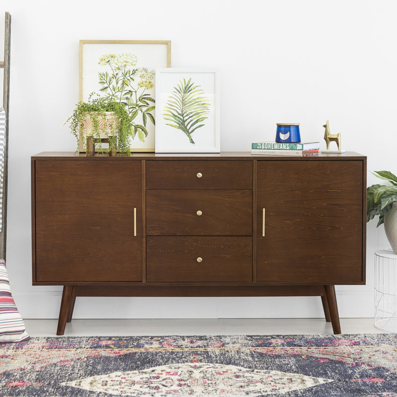 Bloomfield 60" 2-Door TV Stand for TVs up to 65", Walnut