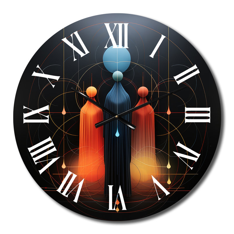 Horloge murale abstraite Sufi Dances, Petit