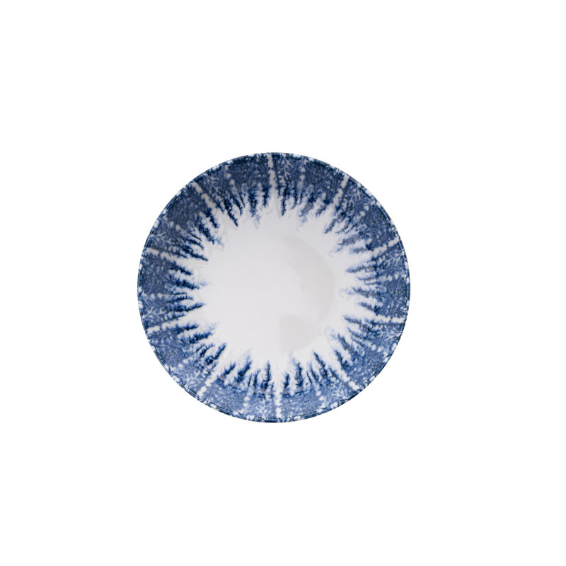 Elegant 18-Piece Dinner Set, Blue & White Porcelain | Includes 6 Service Plates (9.8 x 9.8 x 1.0 in), 6 Bowls (5.5 x 5.5 x 1.8 in), 6 Plates (7.5 x 7.5 x 1.0 in) | Dishwasher & Microwave Safe | Perfect for Entertaining & Everyday Use