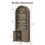 Bibliothèque à 5 niveaux avec 2 portes cannelées et tablettes réglables-2016966393-2027739507