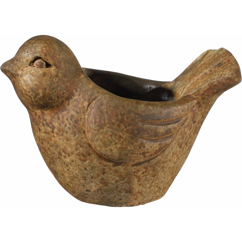Derwin Pot Planter, 5.5" H x 5.25" W x 8.75" D, Rust
