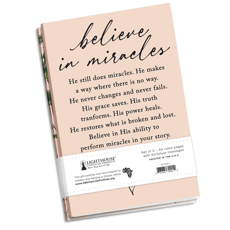Journal Floral Believe In Miracles 2Pack