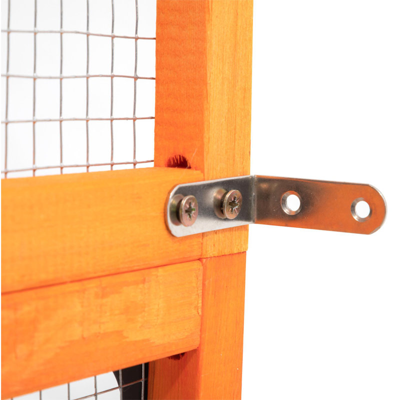 Large Orange Pine Outdoor Cat House with Platforms and Condos