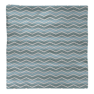 Serviette en coton à chevrons ondulés Stephenie