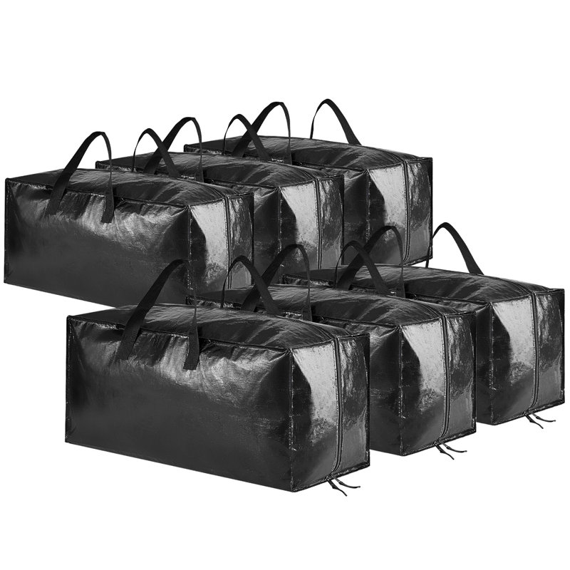 6-Pack Heavy Duty Moving Bags, Large Storage Totes with Backpack Straps, Reinforced Handles and Zippers, Ideal for Moving Supplies, Packing and College Dorm Essentials