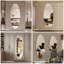 Miroir mural 63 po x 24 po ovale sans cadre pleine longueur, miroir pour tout le corps en argent sans cuivre 5 mm, adhésif et miroir de décoration incassable pour le salon de la chambre à coucher-1475851946