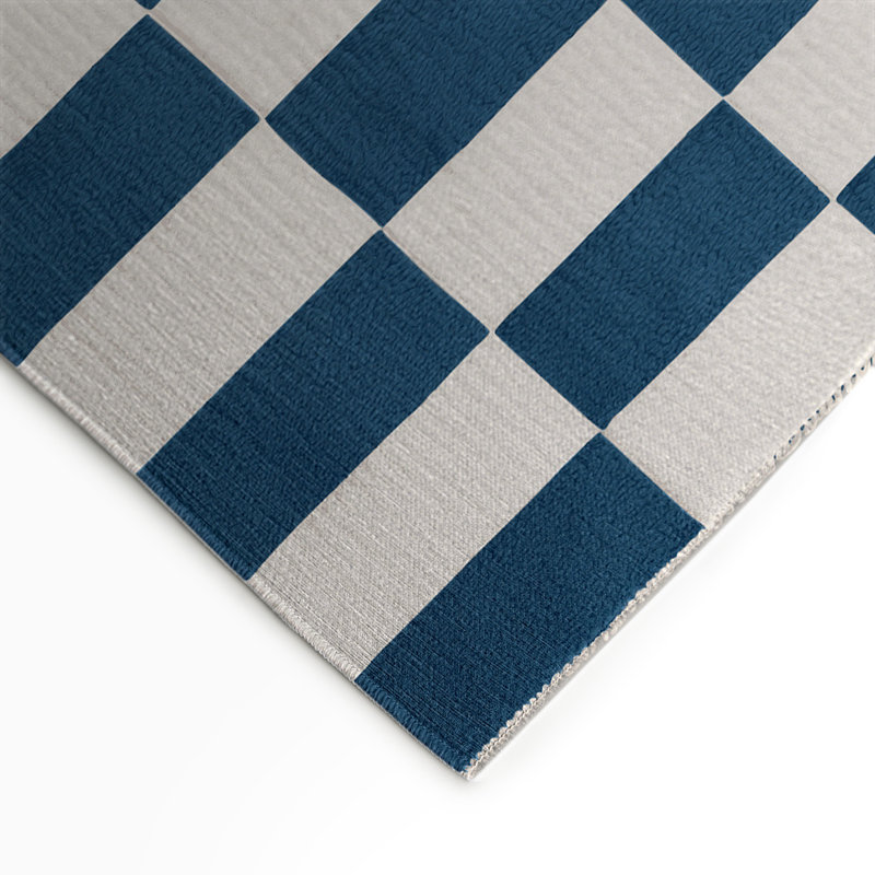 Tapis d'intérieur et d'extérieur à carreaux gris, Rectangle 5 pi x 7 pi